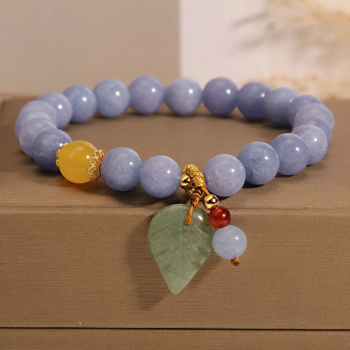 Bracelet de guérison en jade et aigue-marine avec Buddha Stones - Aigue-marine (Paix ♥ Sérénité) - image 0