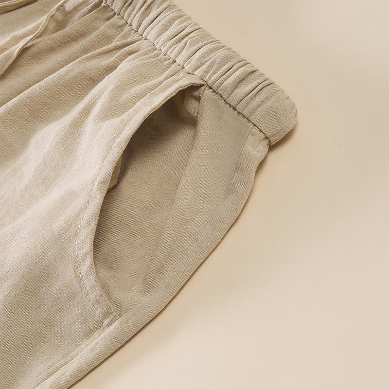 Buddha Stones Pantalon large pour femme avec cordon de serrage et poches, coupe simple - image 16