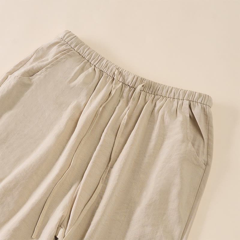 Buddha Stones Pantalon large pour femme avec cordon de serrage et poches, coupe simple - image 15