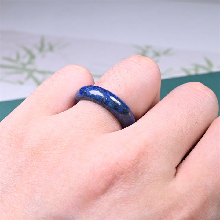 Buddha Stones Bague de soin en lazurite naturelle (lapis-lazuli) - image 5