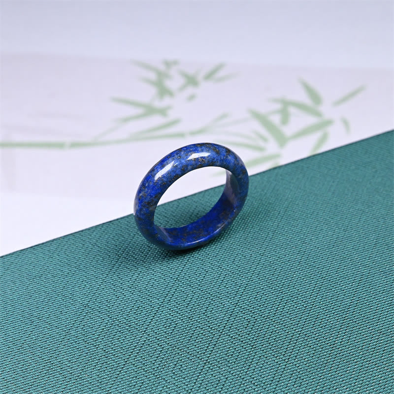 Buddha Stones Bague de soin en lazurite naturelle (lapis-lazuli) - Lapis lazuli - 22 mm - image 0