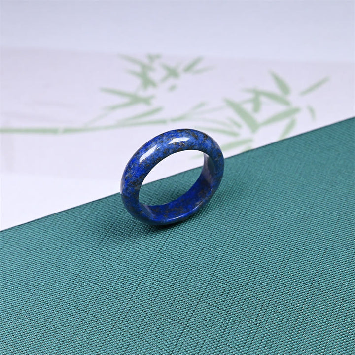 Buddha Stones Bague de soin en lazurite naturelle (lapis-lazuli) - Lapis lazuli - 22 mm - image 0