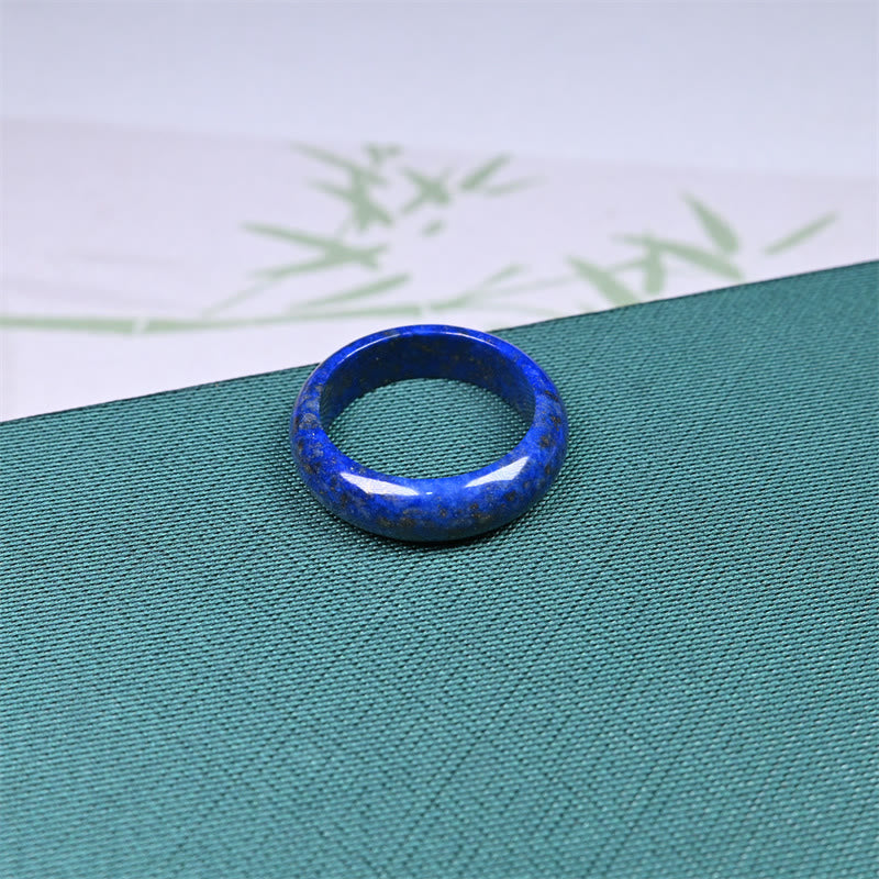 Buddha Stones Bague de soin en lazurite naturelle (lapis-lazuli) - image 1