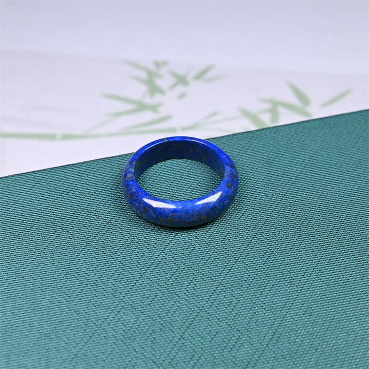 Buddha Stones Bague de soin en lazurite naturelle (lapis-lazuli) - image 1
