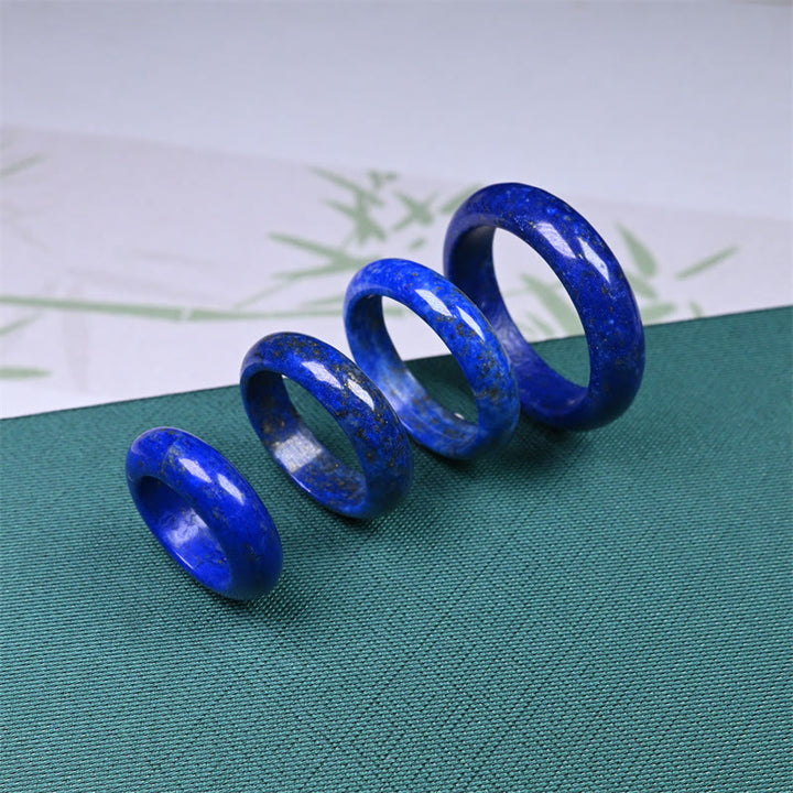 Buddha Stones Bague de soin en lazurite naturelle (lapis-lazuli) - image 4