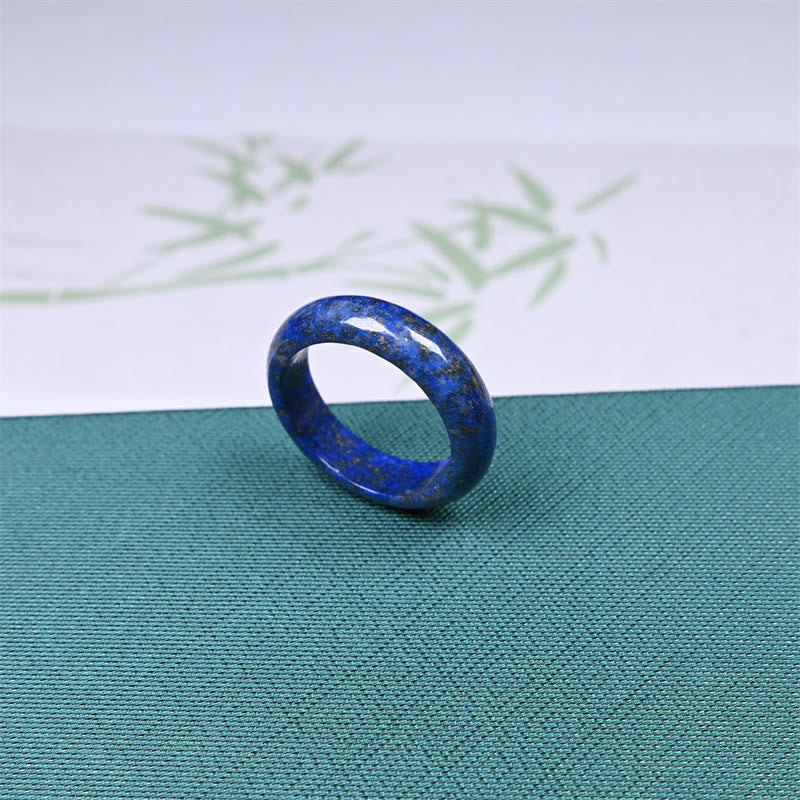 Buddha Stones Bague de soin en lazurite naturelle (lapis-lazuli) - image 2