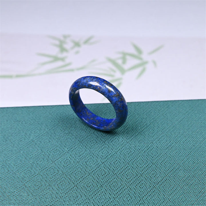 Buddha Stones Bague de soin en lazurite naturelle (lapis-lazuli) - image 2