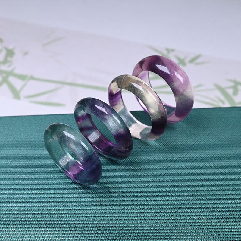 Bague de protection en fluorite naturelle Buddha Stones - image 0