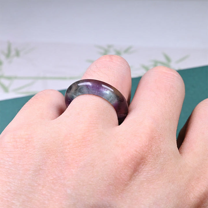 Bague de protection en fluorite naturelle Buddha Stones - image 5