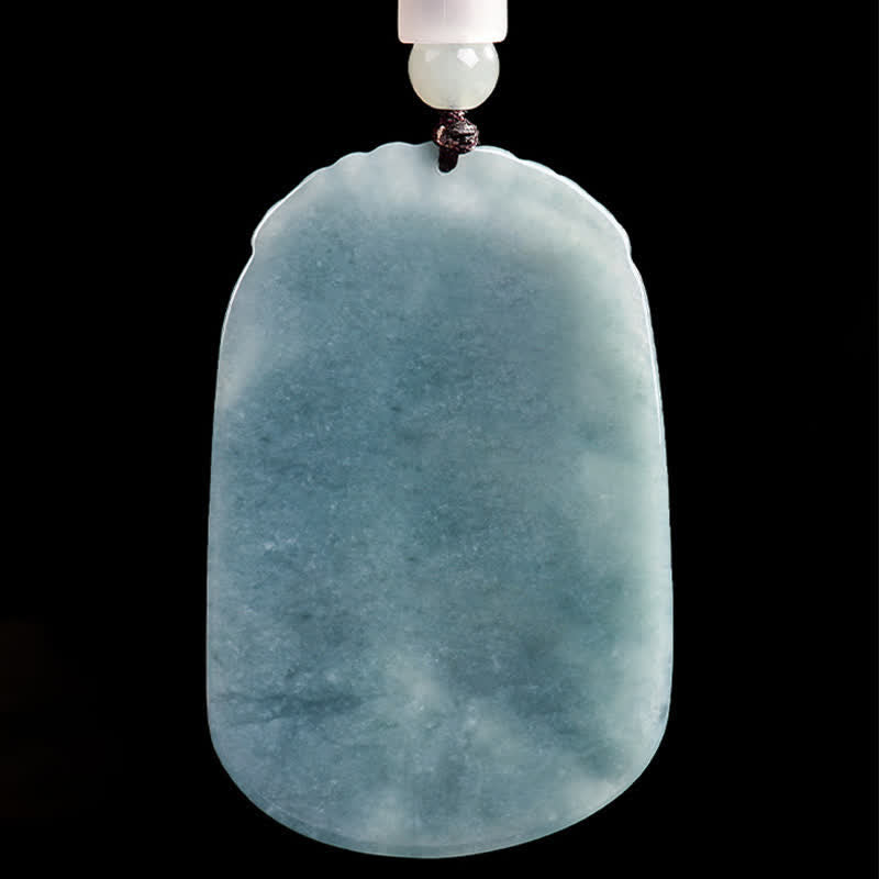Buddha Stones Collier pendentif en jade naturel sculpté représentant deux carpes koï, symbole de prospérité. - image 3