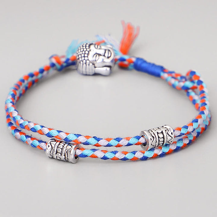 Bracelet de sérénité avec tête de Buddha Stones - Bleu - image 0