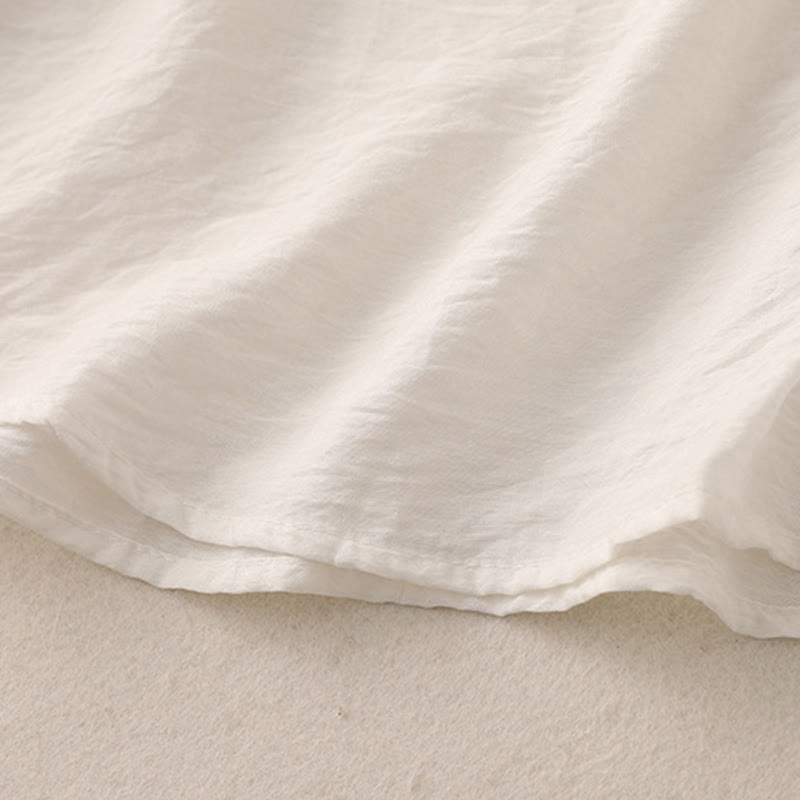 Buddha Stones T-shirt à manches courtes bouffantes pour femme, couleur unie, motif grenouille - image 11