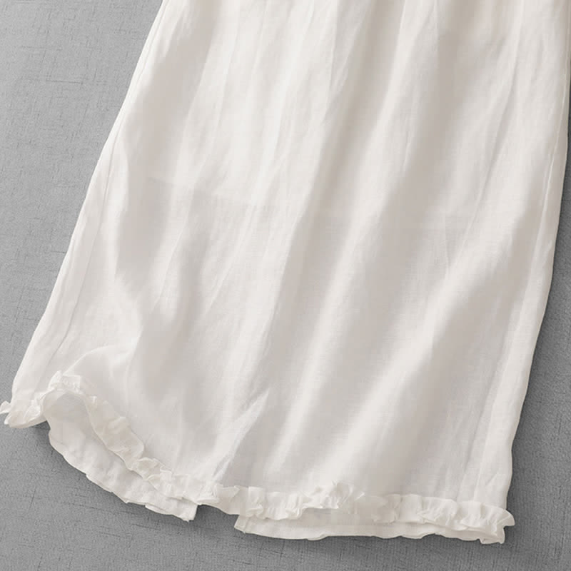 Buddha Stones Jupe Capri doublée pour femme, taille élastique, ourlet plissé et poches - image 15