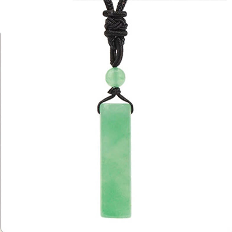 Buddha Stones Collier pendentif cylindrique de guérison en cristal de quartz rose, aventurine verte et améthyste, orné de divers cristaux. - Aventurine verte - image 3