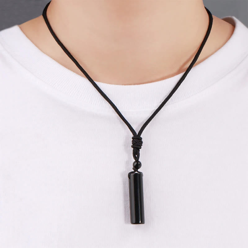 Buddha Stones Collier pendentif cylindrique de guérison en cristal de quartz rose, aventurine verte et améthyste, orné de divers cristaux. - image 6