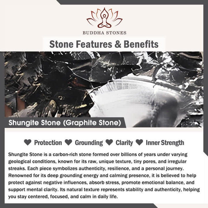 Bracelet de protection en perles de shungite naturelle authentique de 8 mm, Buddha Stones - image 5