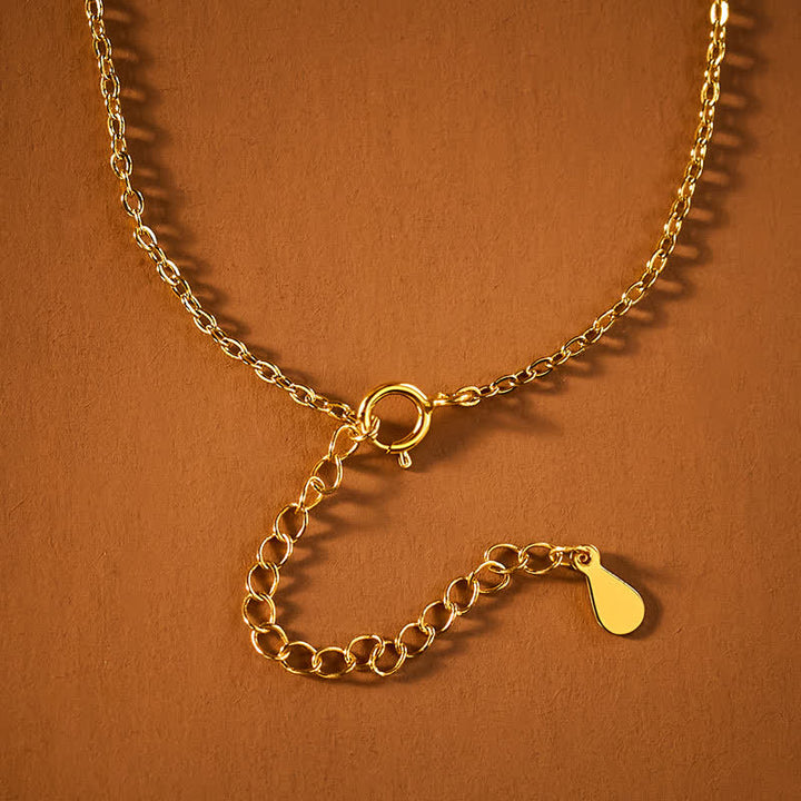 Buddha Stones Boucle de la paix en argent sterling 925 avec pivoine et pendentif Hetian en jade blanc, symbole de bénédiction. - image 9