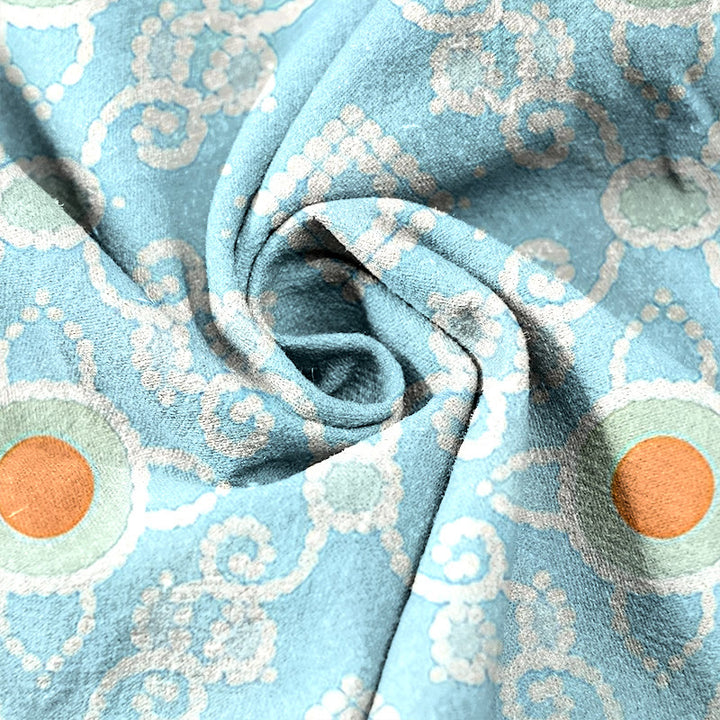 Buddha Stones Pantalon pour femme en pur coton à motif géométrique losanges et pois, taille élastique et poches - image 2
