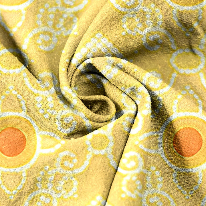 Buddha Stones Pantalon pour femme en pur coton à motif géométrique losanges et pois, taille élastique et poches - image 5