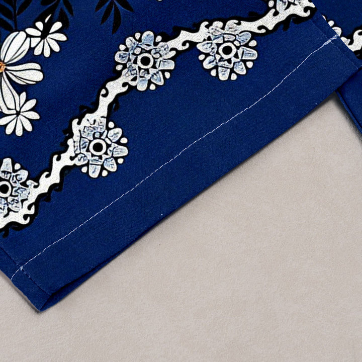 Buddha Stones Pantalon pour femme en pur coton à motif marguerites, taille élastique et poches - image 7