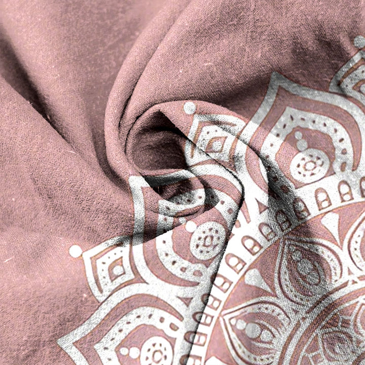 Buddha Stones Pantalon pour femme en pur coton à motif mandala, taille élastique et poches - image 2