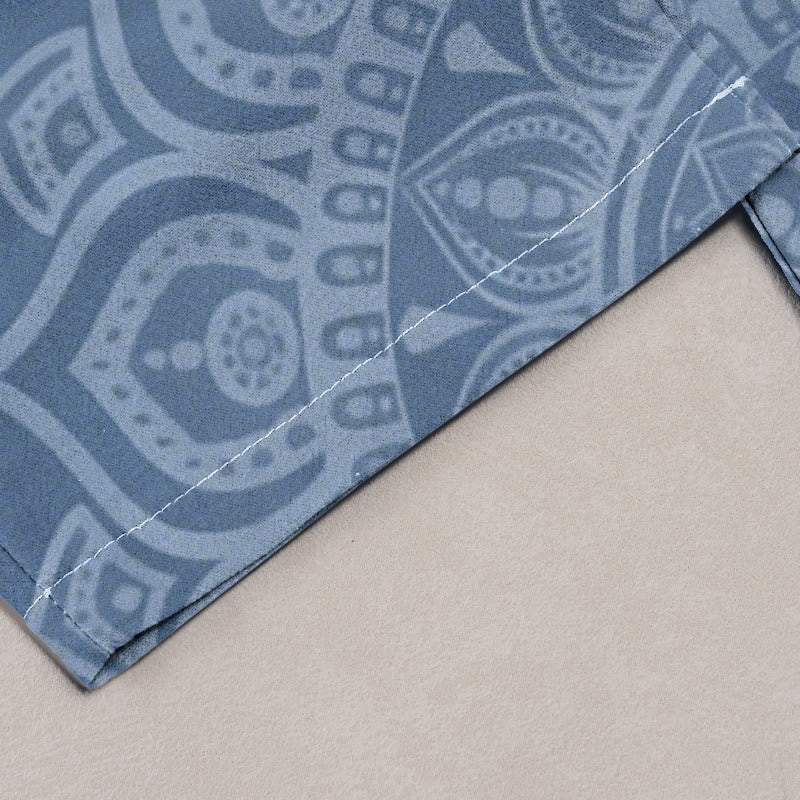 Buddha Stones Pantalon pour femme en pur coton à motif mandala, taille élastique et poches - image 4