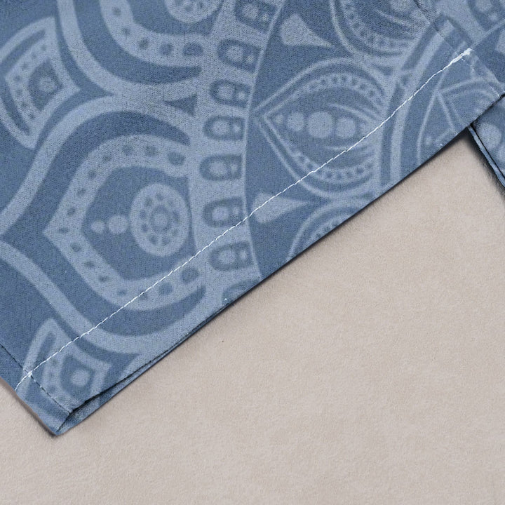 Buddha Stones Pantalon pour femme en pur coton à motif mandala, taille élastique et poches - image 4