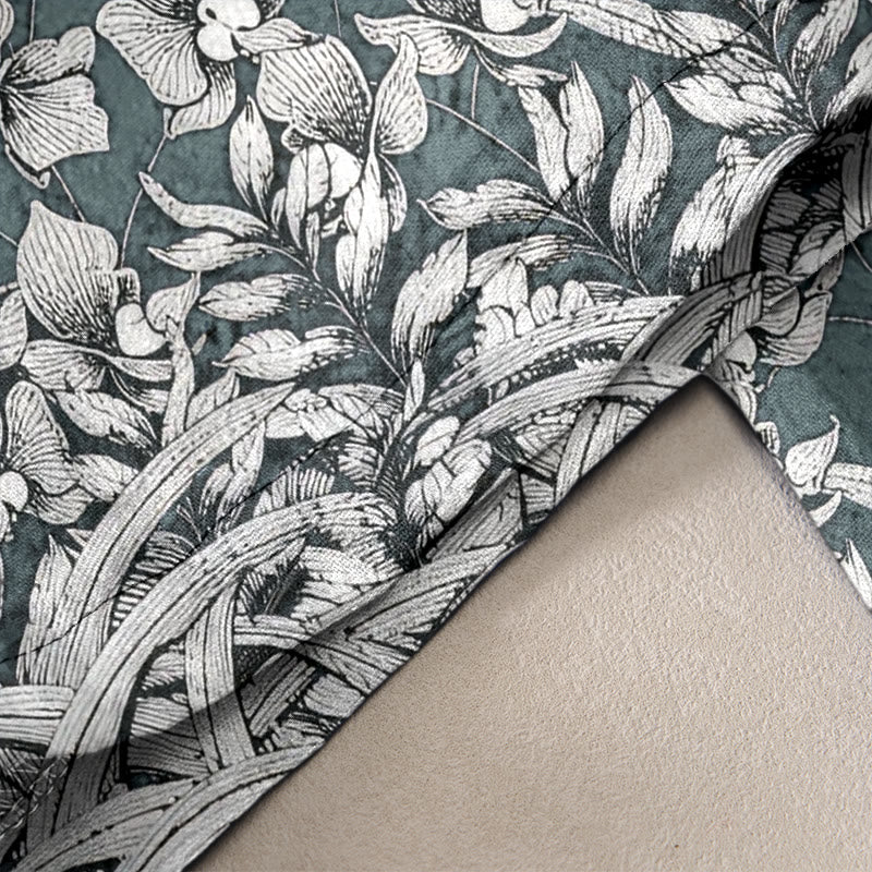 Buddha Stones Pantalon pour femme en pur coton à motif de pétales de fleurs, taille élastique et poches - image 2