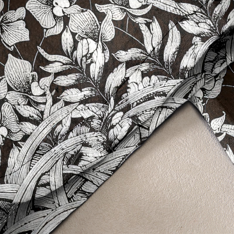 Buddha Stones Pantalon pour femme en pur coton à motif de pétales de fleurs, taille élastique et poches - image 6