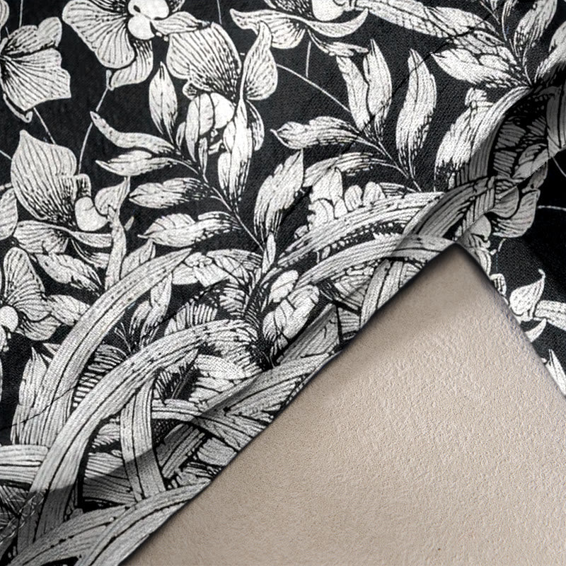 Buddha Stones Pantalon pour femme en pur coton à motif de pétales de fleurs, taille élastique et poches - image 10