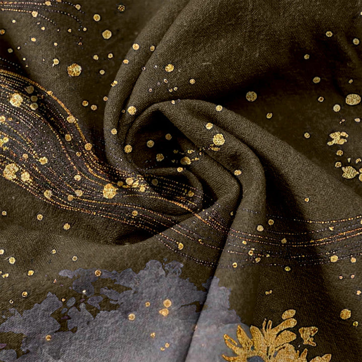 Buddha Stones Pantalon pour femme en pur coton à motif de pétales de fleurs, taille élastique et poches - image 11