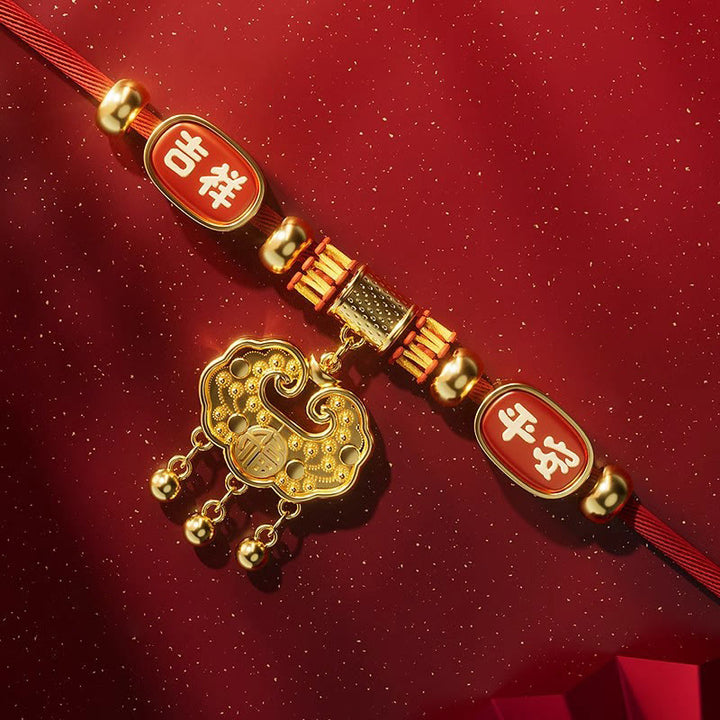 Buddha Stones Collier ajustable pour chats et chiens avec perles rouges et symbole Fu porte-bonheur - image 13
