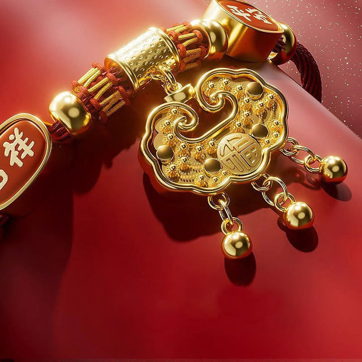 Buddha Stones Collier ajustable pour chats et chiens avec perles rouges et symbole Fu porte-bonheur - image 14
