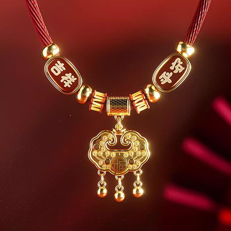 Buddha Stones Collier ajustable pour chats et chiens avec perles rouges et symbole Fu porte-bonheur - image 9