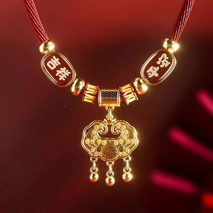 Buddha Stones Collier ajustable pour chats et chiens avec perles rouges et symbole Fu porte-bonheur - image 9