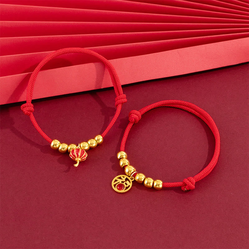 Buddha Stones Collier de protection ajustable pour chats et chiens, orné de perles rouges et du caractère Yuanbao Fu - image 13
