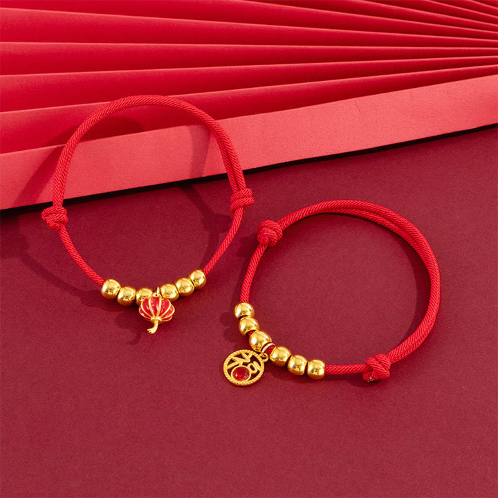 Buddha Stones Collier de protection ajustable pour chats et chiens, orné de perles rouges et du caractère Yuanbao Fu - image 13
