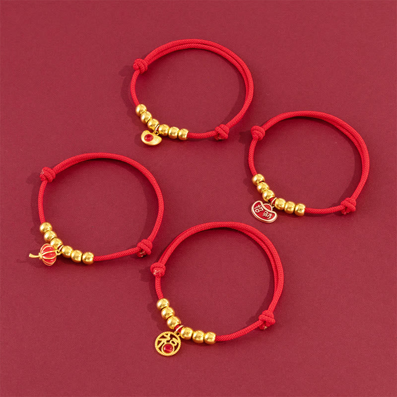 Buddha Stones Collier de protection ajustable pour chats et chiens, orné de perles rouges et du caractère Yuanbao Fu - image 19
