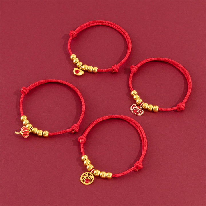 Buddha Stones Collier de protection ajustable pour chats et chiens, orné de perles rouges et du caractère Yuanbao Fu - image 19