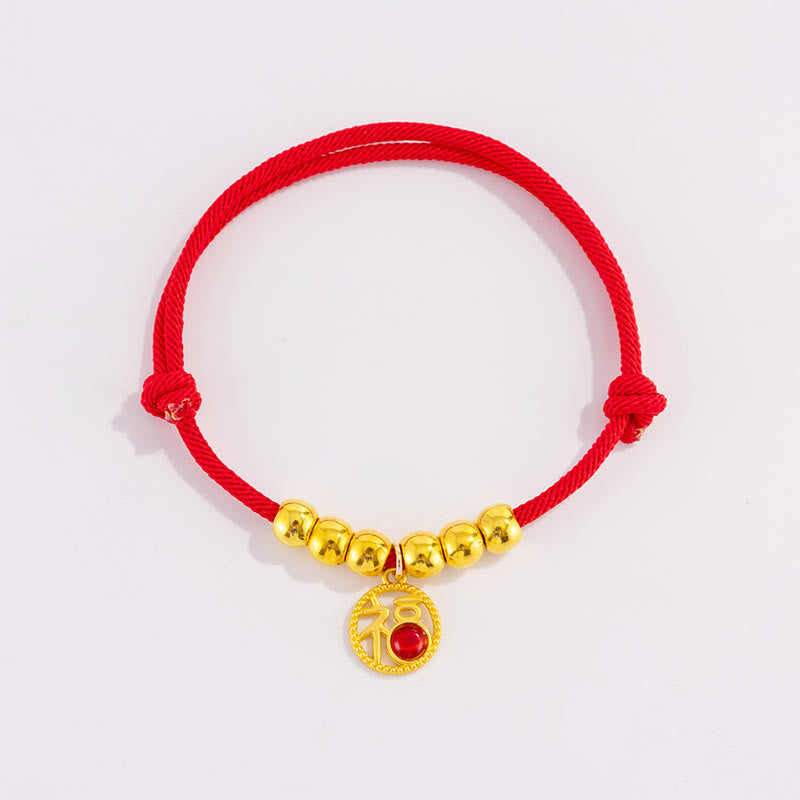 Buddha Stones Collier de protection ajustable pour chats et chiens, orné de perles rouges et du caractère Yuanbao Fu - image 10