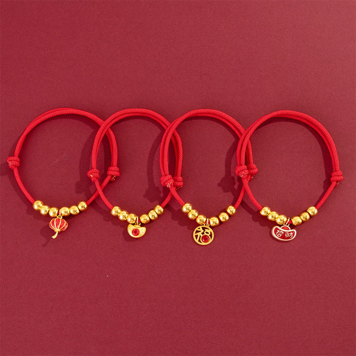 Buddha Stones Collier de protection ajustable pour chats et chiens, orné de perles rouges et du caractère Yuanbao Fu - image 18