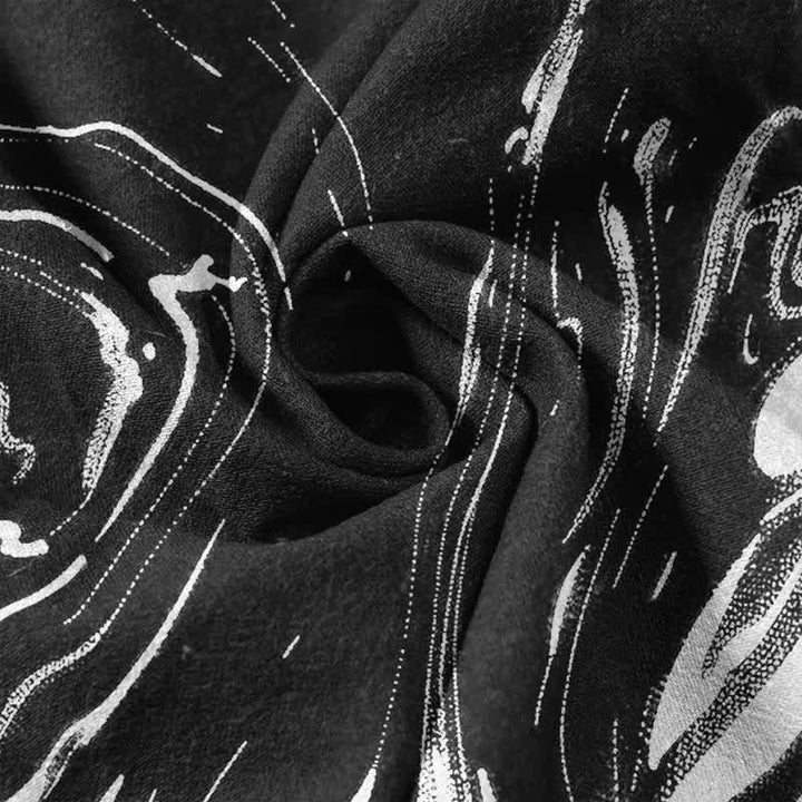 Buddha Stones Chemise à manches courtes et demi-boutonnée pour homme, en coton, motif taï-chi - image 4