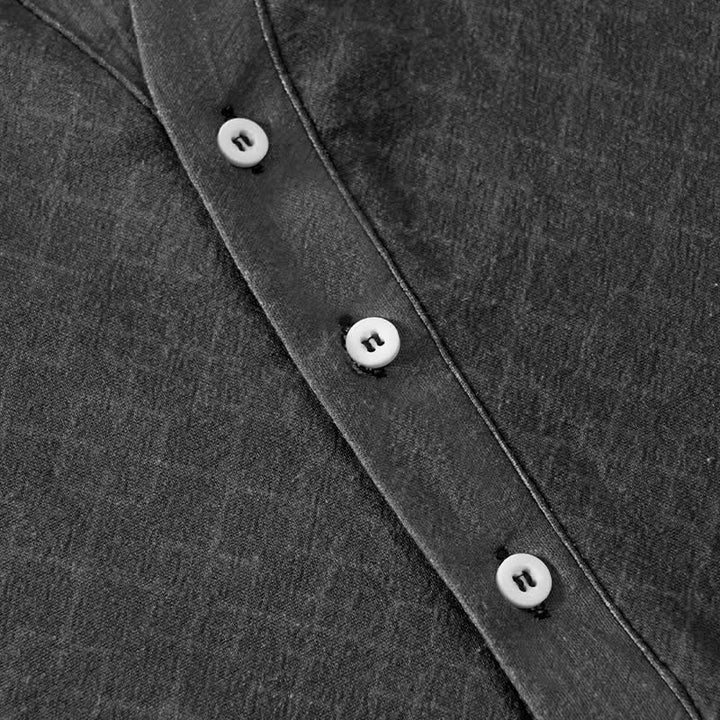 Buddha Stones Chemise à manches courtes et demi-boutonnée pour homme Cotton Dragon - image 3