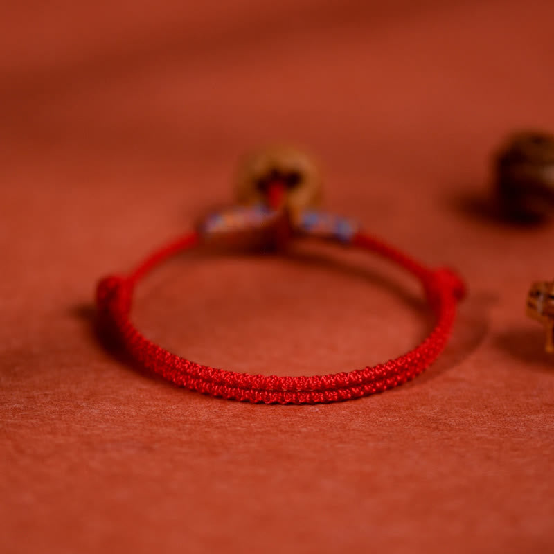 Buddha Stones Collier pour chats et chiens, en corde tressée rouge pêche, à résistance ajustable - image 10