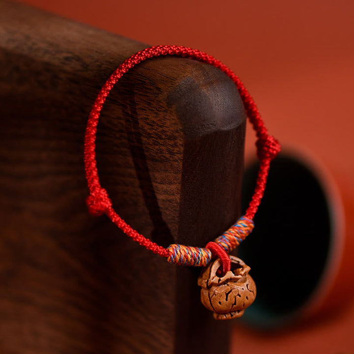 Buddha Stones Collier pour chats et chiens, en corde tressée rouge pêche, à résistance ajustable - image 9