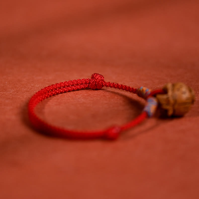 Buddha Stones Collier pour chats et chiens, en corde tressée rouge pêche, à résistance ajustable - image 11