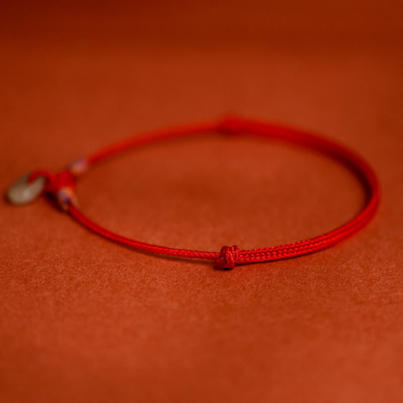 Buddha Stones Collier de protection ajustable pour chats et chiens, en jade tressé rouge, pour la protection. - image 8
