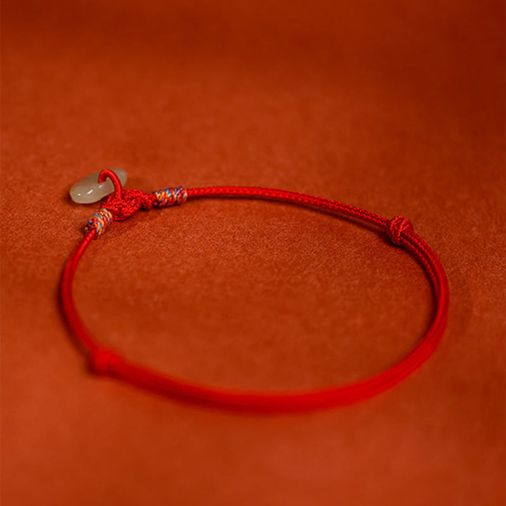 Buddha Stones Collier de protection ajustable pour chats et chiens, en jade tressé rouge, pour la protection. - image 9