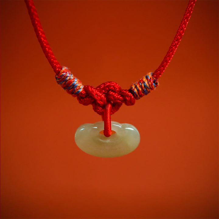 Buddha Stones Collier de protection ajustable pour chats et chiens, en jade tressé rouge, pour la protection. - image 12