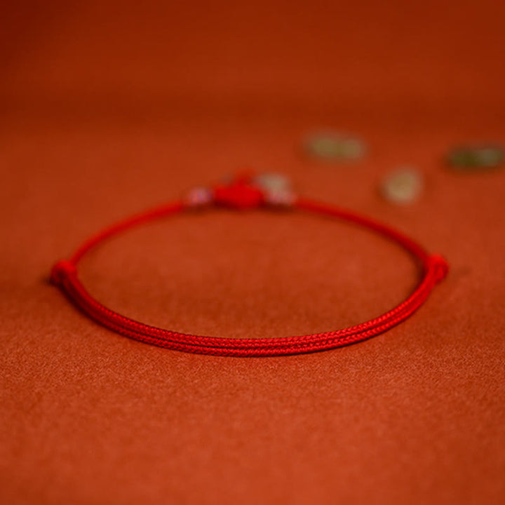 Buddha Stones Collier de protection ajustable pour chats et chiens, en jade tressé rouge, pour la protection. - image 11